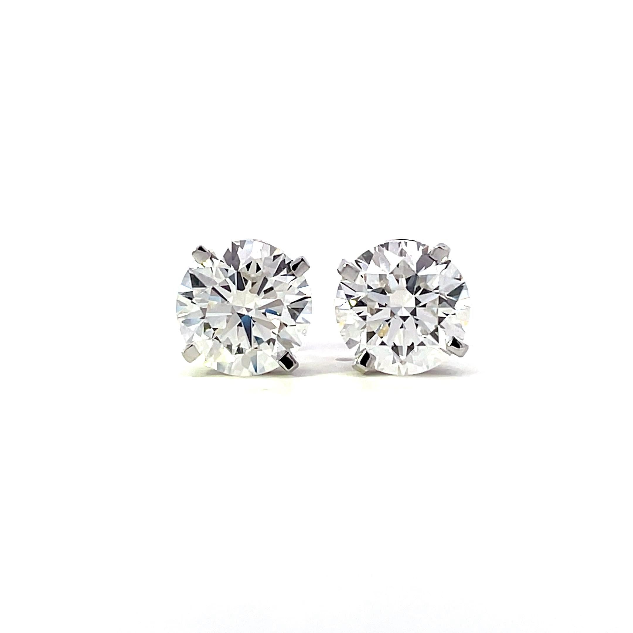 ROUND LAB DIAMOND STUDS