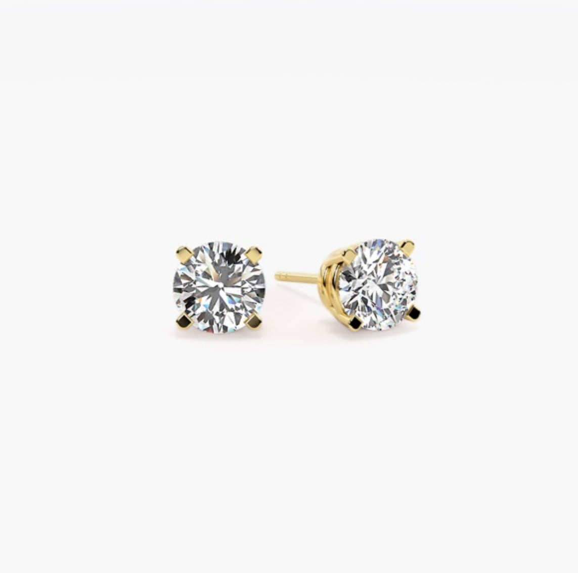 ROUND LAB DIAMOND STUDS