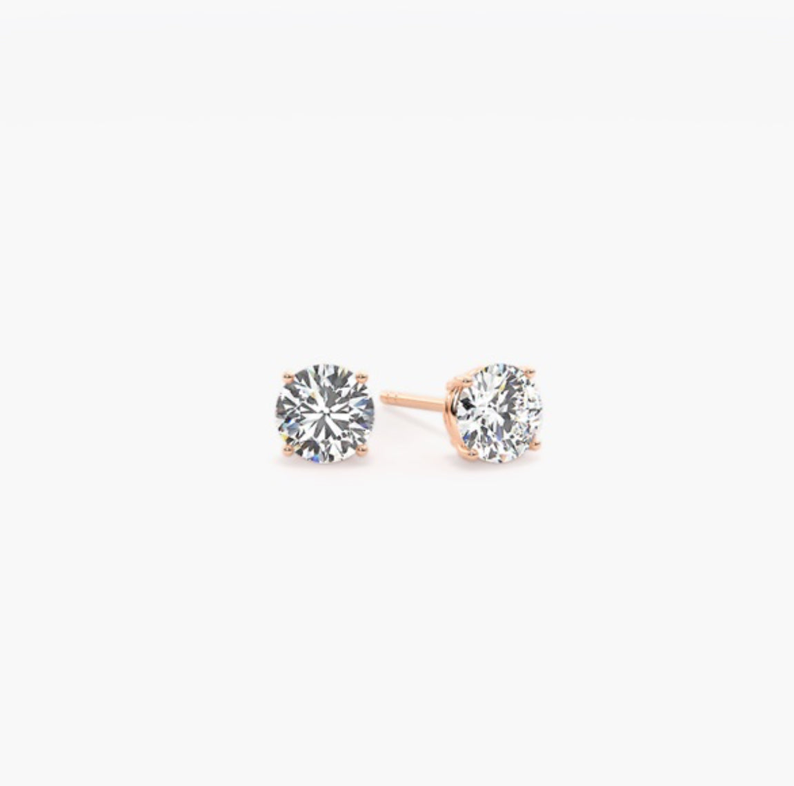 ROUND LAB DIAMOND STUDS