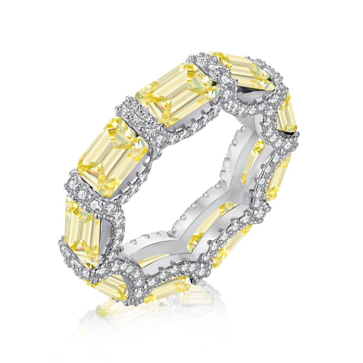 YELLOW BAGUETTE RING